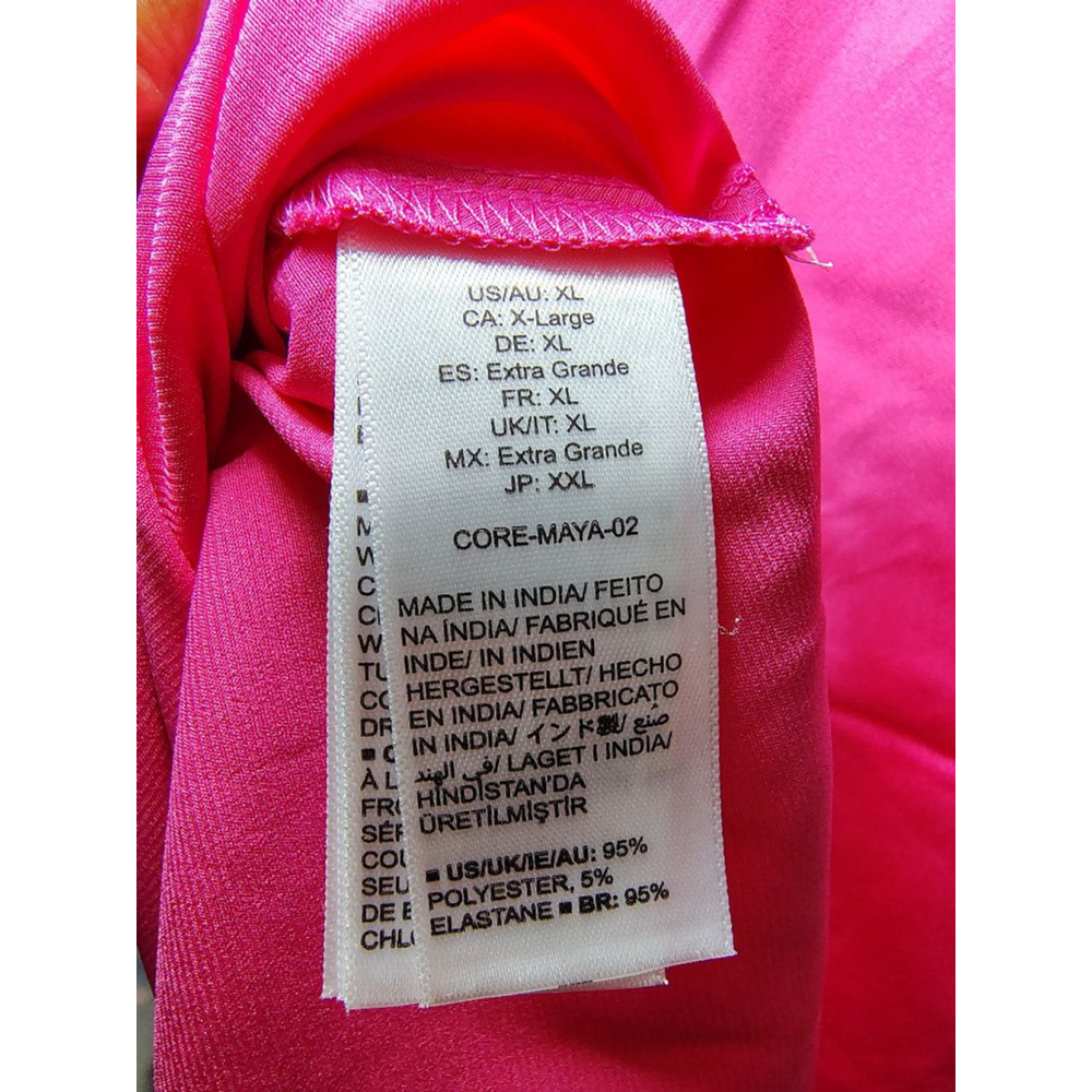 The Drop XL Hot Pink Satin Midi Skirt Elastic Waist Barbiecore Party Date Night - Picture 4 of 7